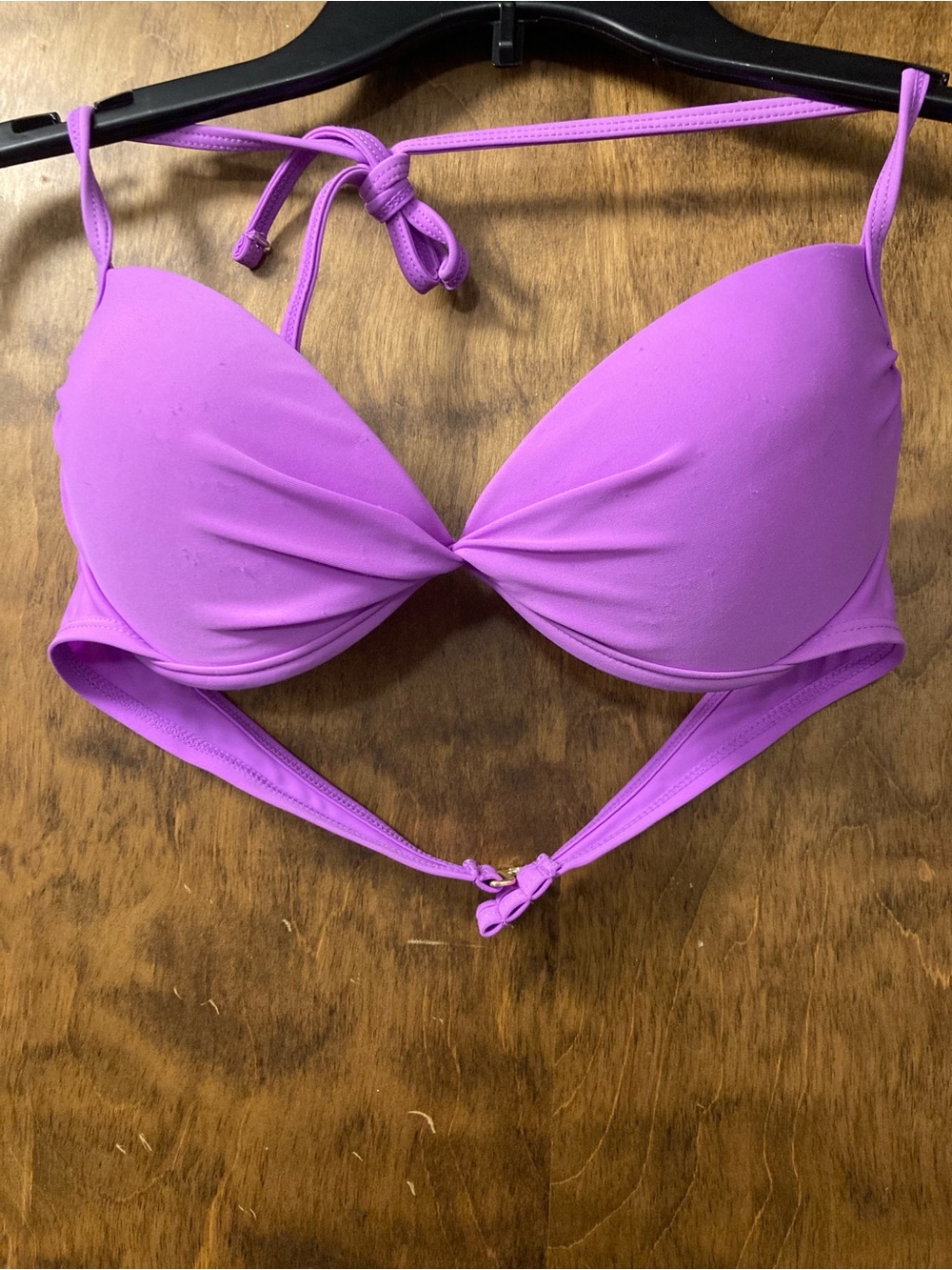 Hot Water Purple Bikini Top with Pink Accent